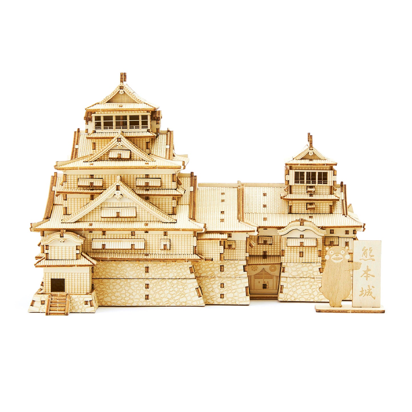 Wooden Art ki-gu-mi NEW 熊本城(くまモンのプレート付)