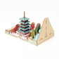 Wooden Art ki-gu-mi 日本の情景 富士と五重塔