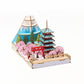 Wooden Art ki-gu-mi 日本の情景 富士と五重塔