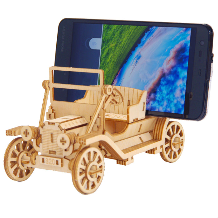 Wooden Art ki-gu-mi クラシックカー スマホスタンド