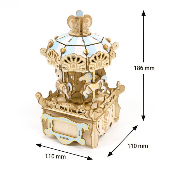 Wooden Art ki-gu-mi オルゴール付きメリーゴーランド