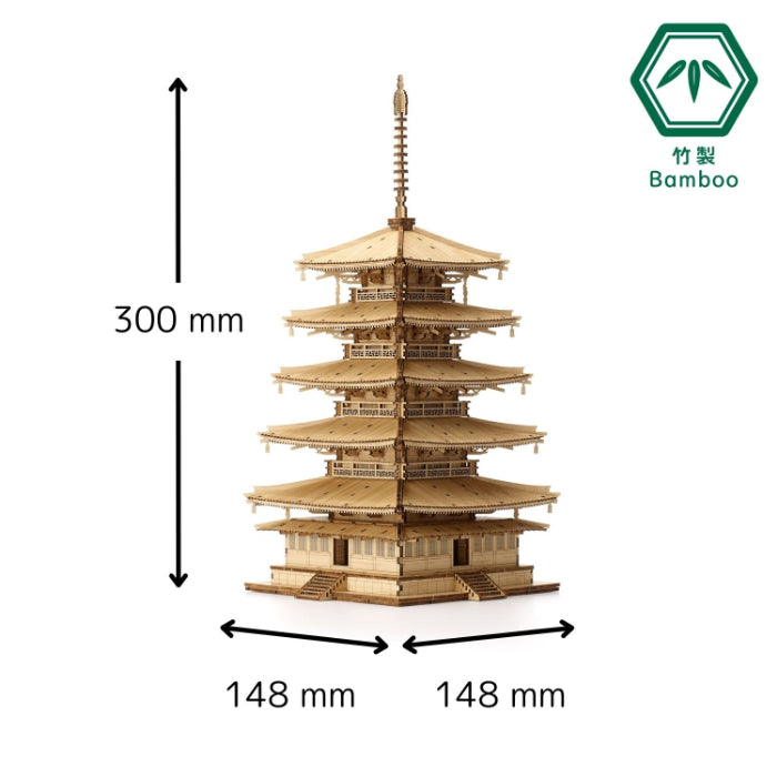 五重塔　宮大工手作り　繊細な構造 Bamboo Art wa-gu-mi 五重塔 – 多組（TAKUMI）公式オンラインショップ